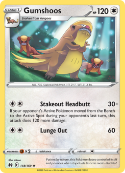 Gumshoos - pokemon TCG Card