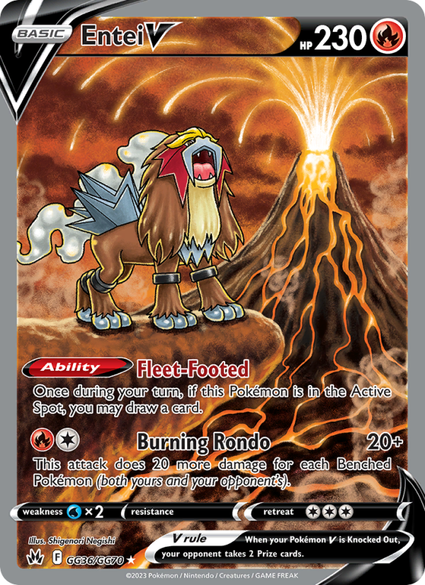 Entei V - Pokémon TCG Card