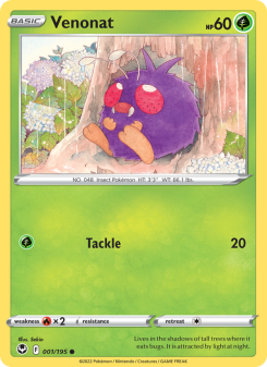 Venonat - pokemon TCG Card