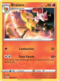 Braixen - pokemon TCG Card