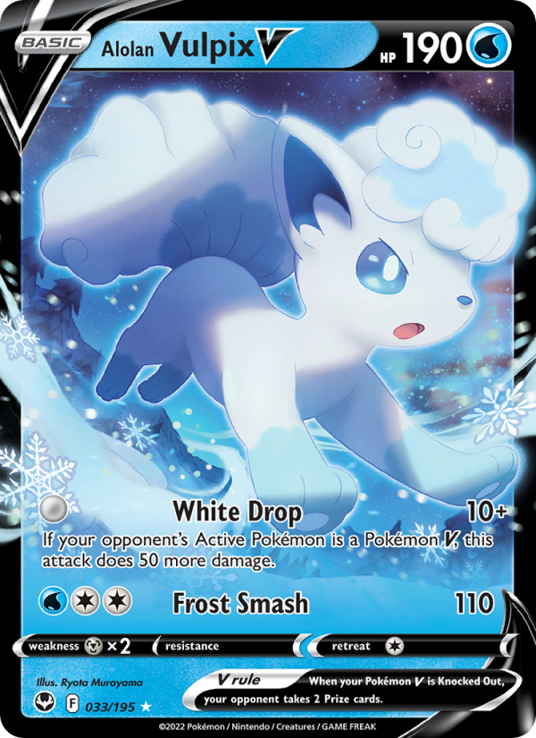 Alolan Vulpix V - Pokémon TCG Card