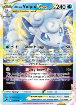 Alolan Vulpix VSTAR - pokemon TCG Card