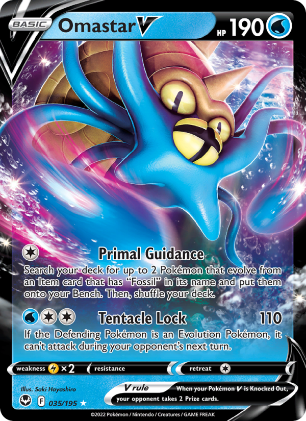 Omastar V - Pokémon TCG Card