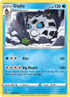 Glalie - pokemon TCG Card