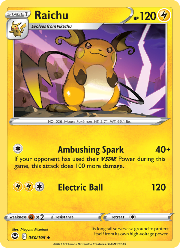 Raichu - Pokémon TCG Card