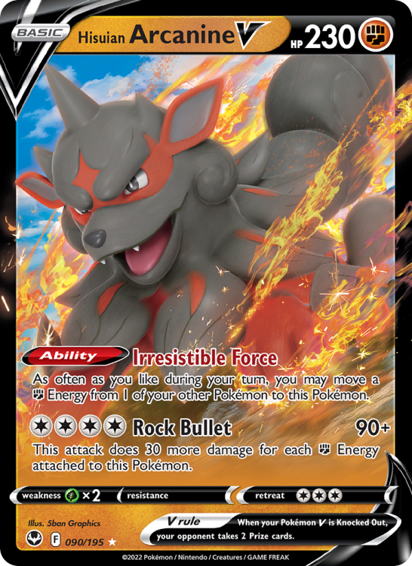 Hisuian Arcanine V - Pokémon TCG Card