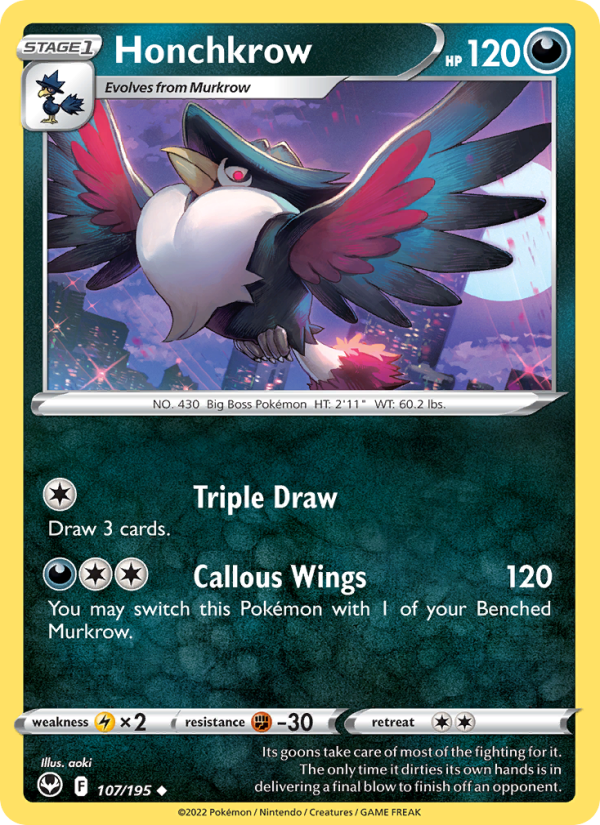 Honchkrow - Pokémon TCG Card