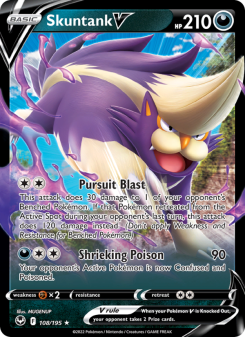 Skuntank V - pokemon TCG Card