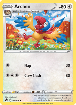 Archen - pokemon TCG Card