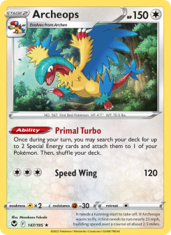 Archeops - pokemon TCG Card