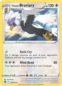 Hisuian Braviary - pokemon TCG Card