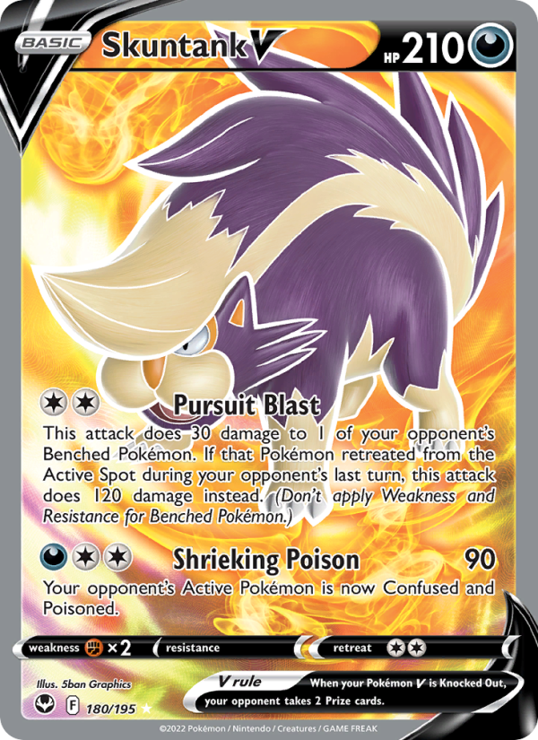 Skuntank V - Pokémon TCG Card
