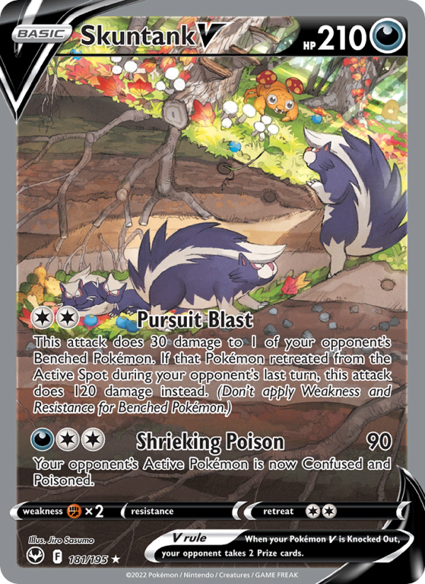 Skuntank V - Pokémon TCG Card