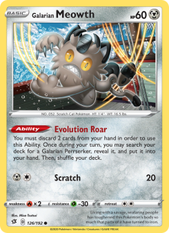Galarian Meowth - pokemon TCG Card