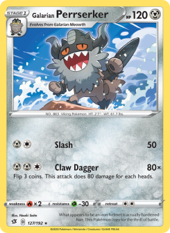 Galarian Perrserker - pokemon TCG Card