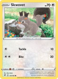 Skwovet - pokemon TCG Card
