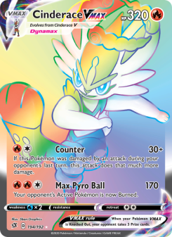 Cinderace VMAX - pokemon TCG Card