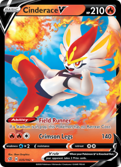 Cinderace V - pokemon TCG Card