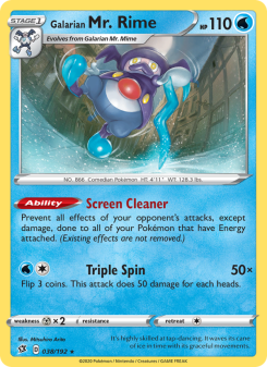 Galarian Mr. Rime - pokemon TCG Card