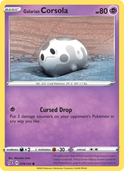 Galarian Corsola - pokemon TCG Card
