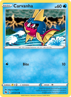 Carvanha - pokemon TCG Card