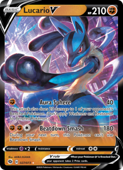 Lucario V - pokemon TCG Card