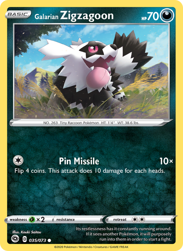 Galarian Zigzagoon - Pokémon TCG Card