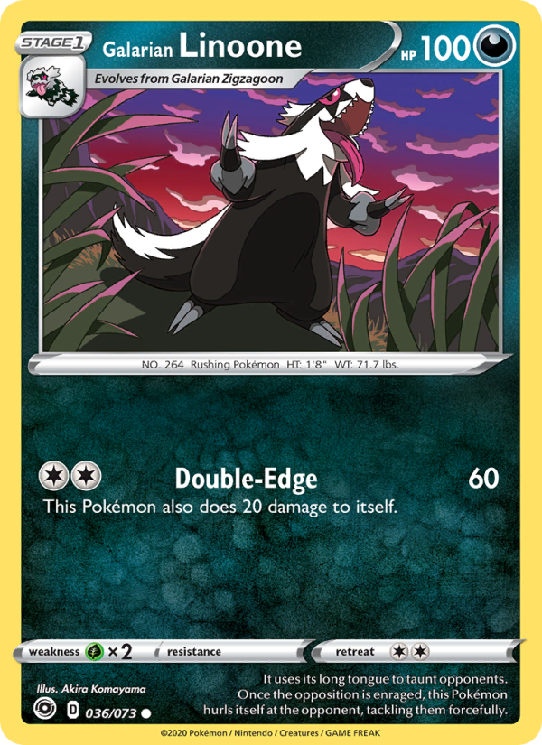 Galarian Linoone - Pokémon TCG Card
