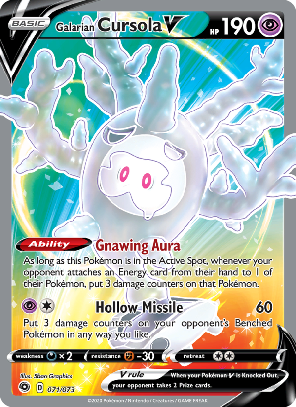 Galarian Cursola V - Pokémon TCG Card