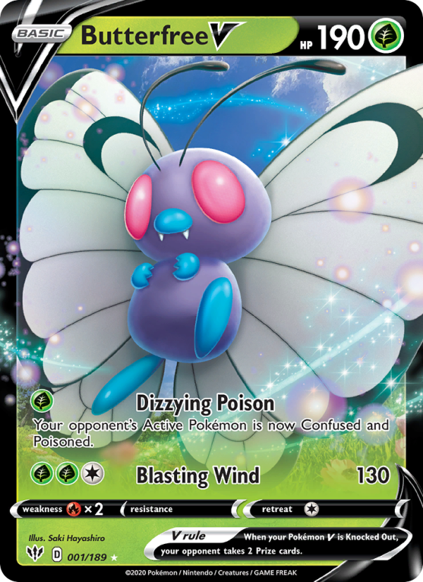 Butterfree V - Pokémon TCG Card
