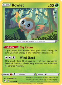 Rowlet - pokemon TCG Card