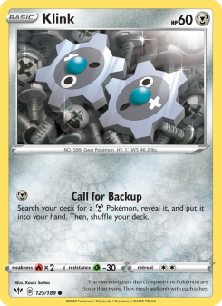 Klink - pokemon TCG Card