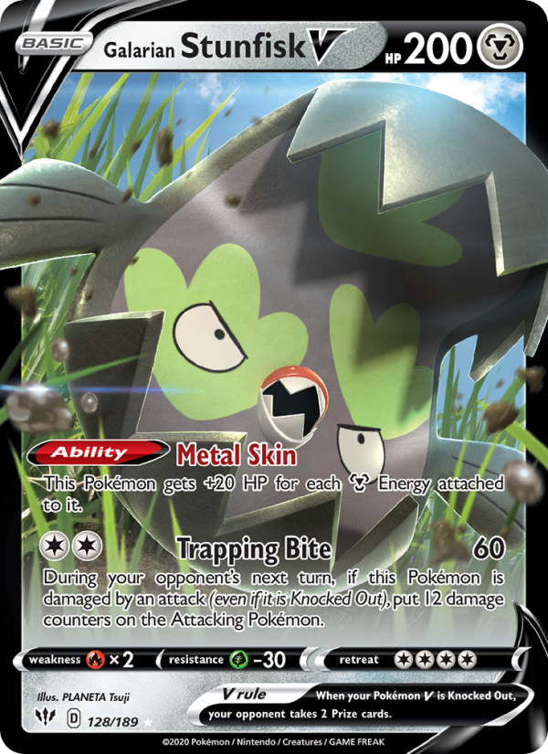 Galarian Stunfisk V - Pokémon TCG Card