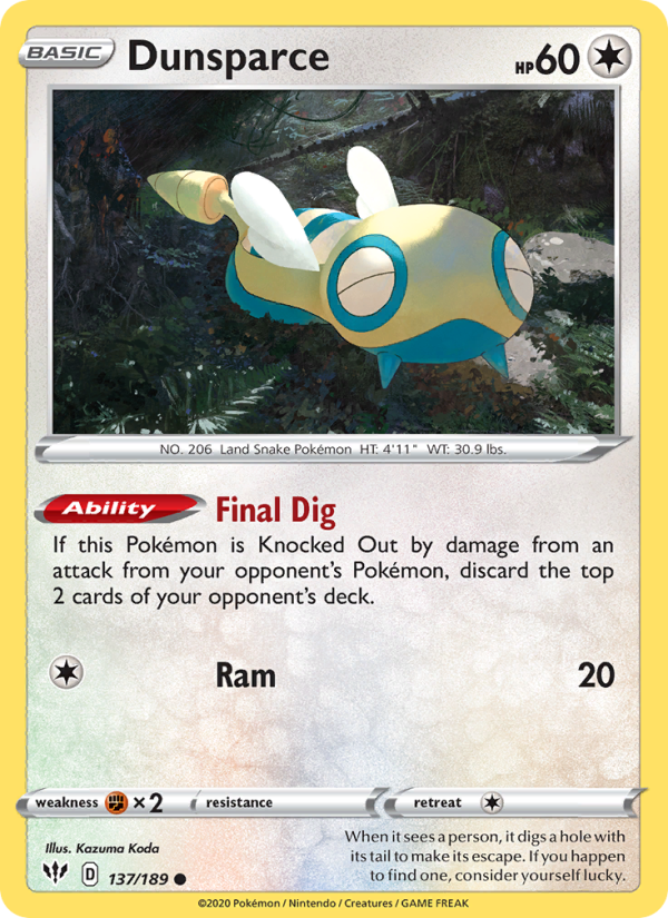 Dunsparce - Pokémon TCG Card