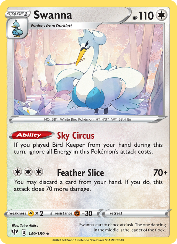 Swanna - Pokémon TCG Card