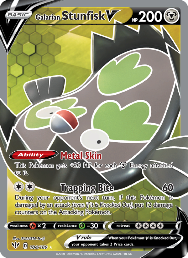 Galarian Stunfisk V - Pokémon TCG Card