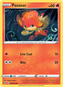 Pansear - pokemon TCG Card