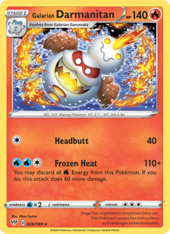 Galarian Darmanitan - pokemon TCG Card