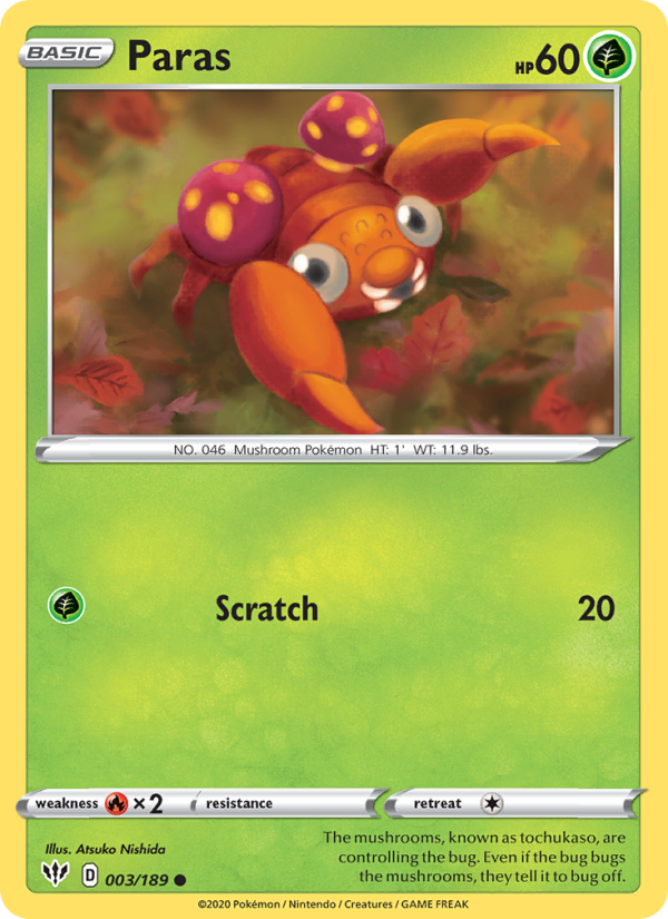 Paras - Pokémon TCG Card