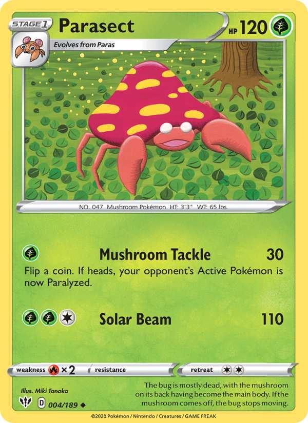 Parasect - Pokémon TCG Card