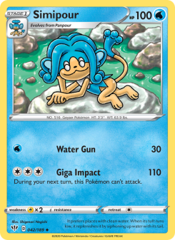 Simipour - pokemon TCG Card