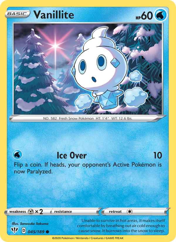 Vanillite - Pokémon TCG Card