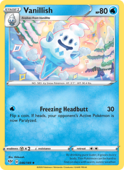 Vanillish - pokemon TCG Card