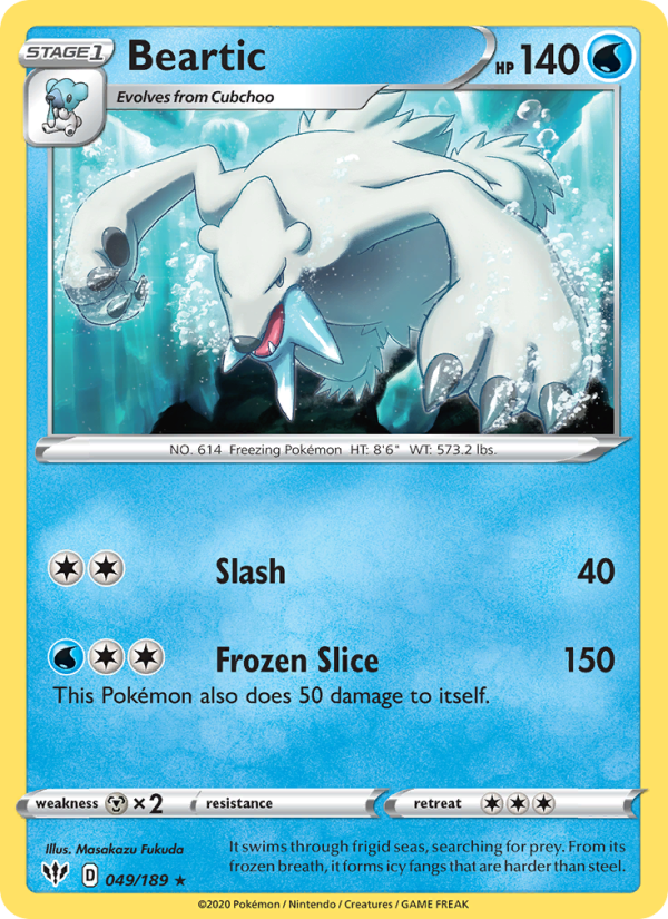 Beartic - Pokémon TCG Card