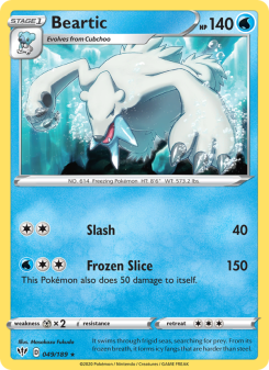 Beartic - pokemon TCG Card