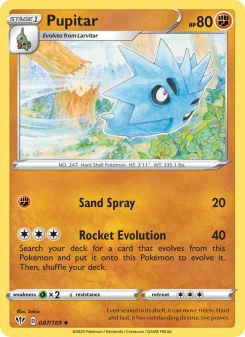 Pupitar - pokemon TCG Card