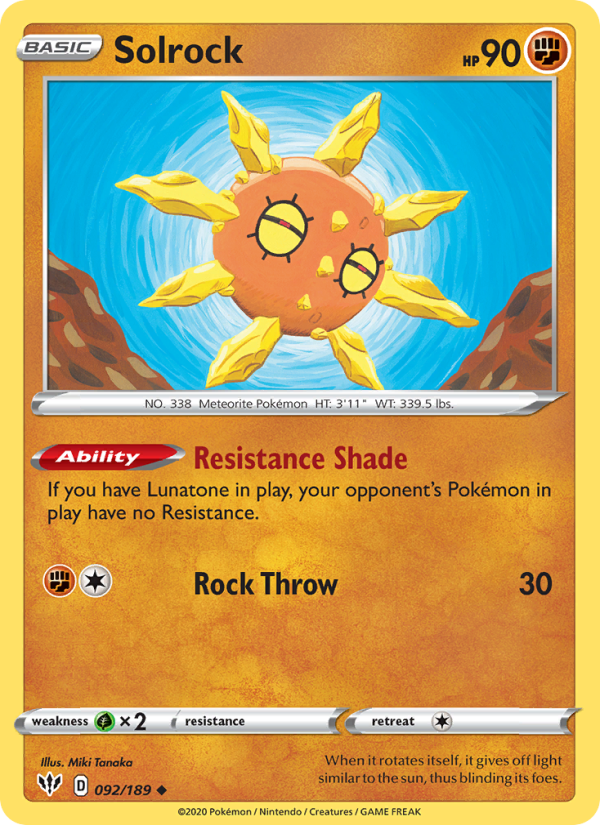 Solrock - Pokémon TCG Card