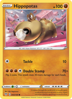 Hippopotas - pokemon TCG Card