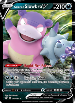 Galarian Slowbro V - pokemon TCG Card