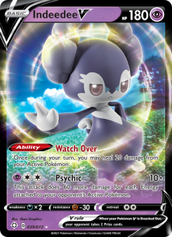 Indeedee V - pokemon TCG Card
